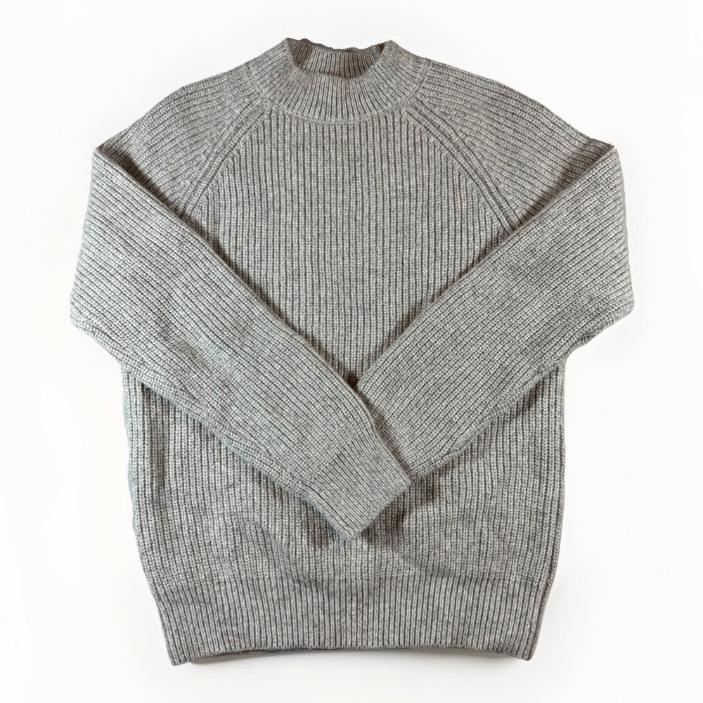 Liverpool Los Angeles Ribbed Knit Sweater Men's M Gray Wool Blend Crewneck